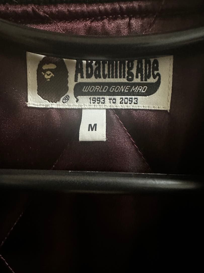 A Bathing Ape バーガンディ スカジャン エイプ　bape ape