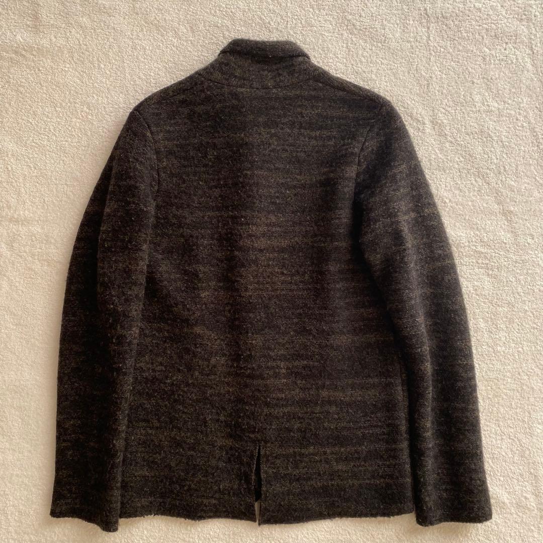 【キャピタル】⛄️様ニットジャケット　ブルゾン　ウール　ダークブラウン　1 日本製