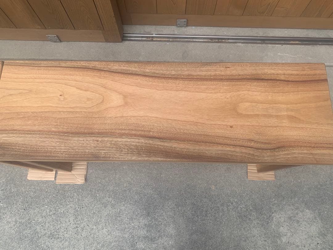 ☆ゆかり☆ 楠ベンチ＊補強貫有(2台)オーダー製作○確認