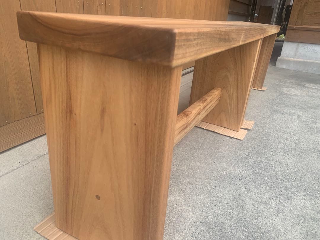 ☆ゆかり☆ 楠ベンチ＊補強貫有(2台)オーダー製作○確認