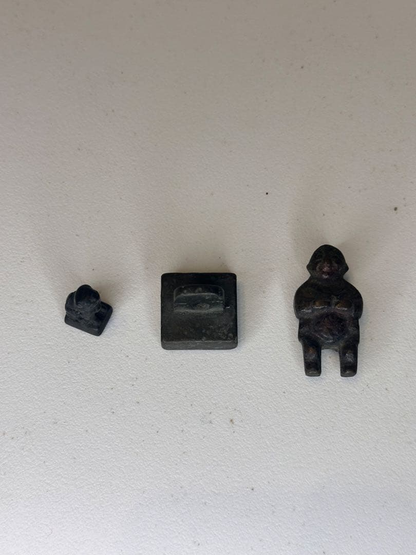 中国 銅製 置物 印章 三点セット