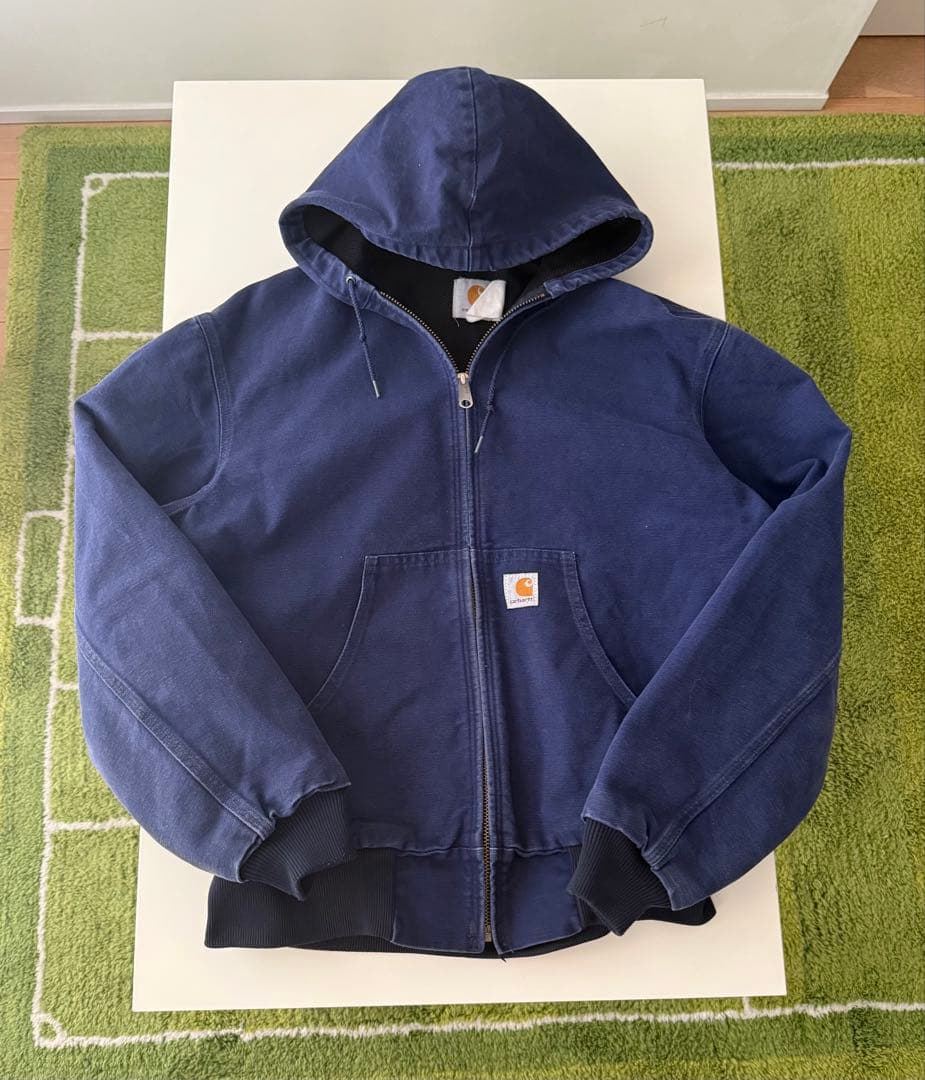 Carhartt Active jacket NAVY 90s 横タグ サーマル