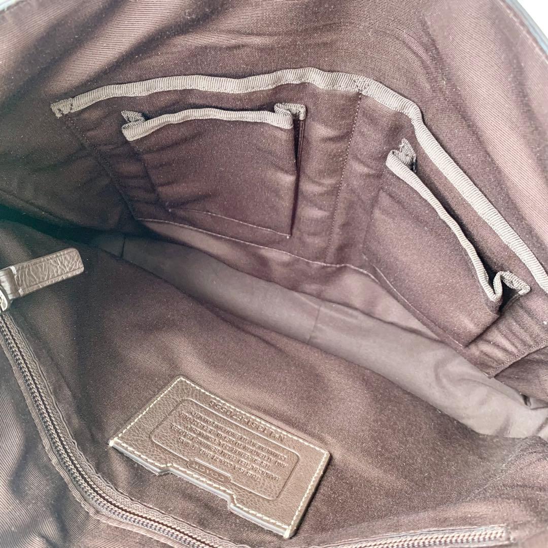 【COACH】コーチ　メッセンジャーバッグ　レザー　ブラウン　茶色　ヘリテージ