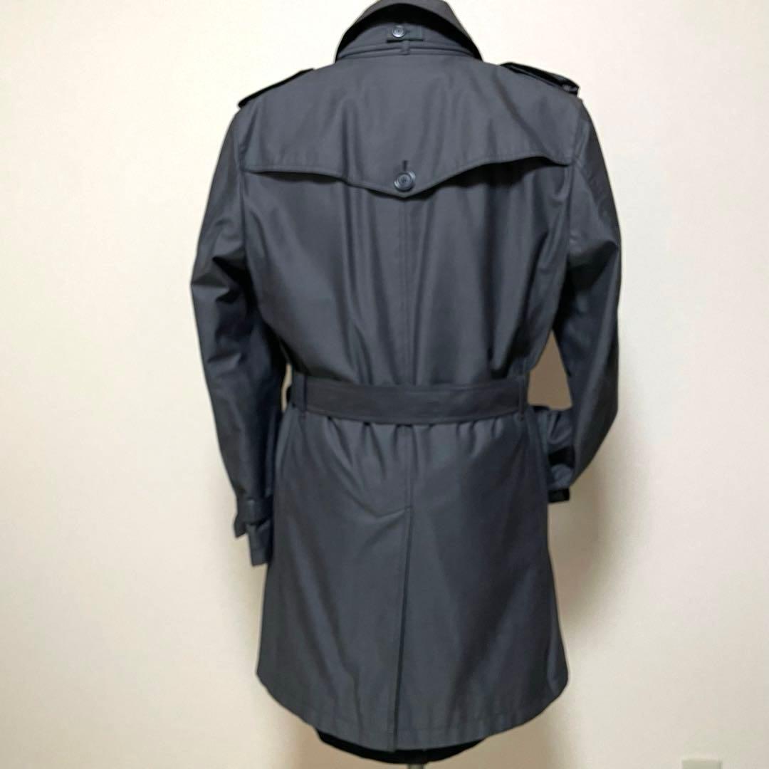 極美品✨バーバリーブラックレーベル トレンチコートLグレー ライナー付 チェック