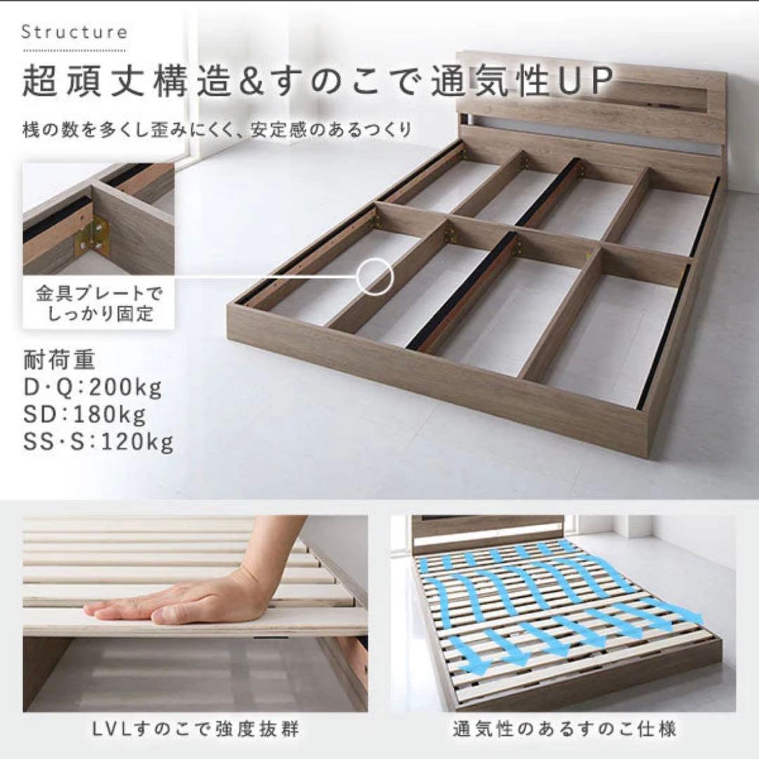 rasik ラシク　『CONCASA コンカーサ』　ベッドフレーム　ダブル