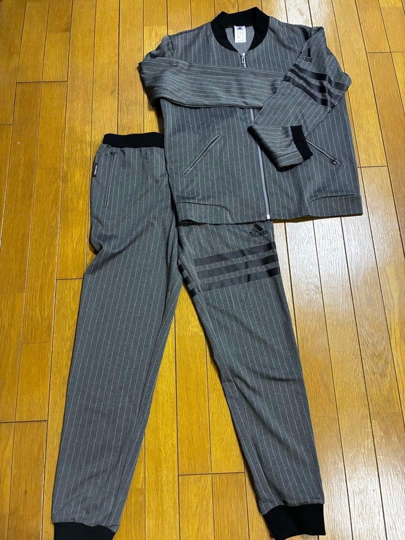 adidas climalite ストライプジャージ セットアップ