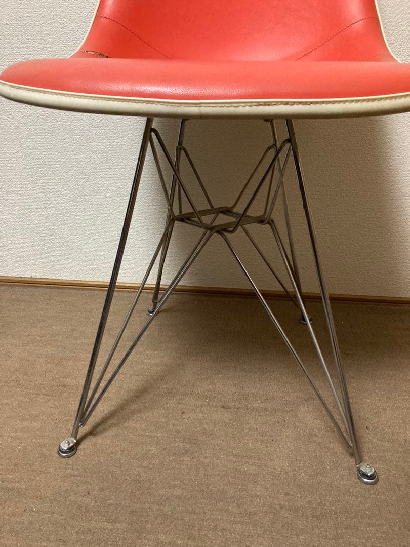 97年製イームズ シェルチェア FRP 合皮レザー モダニカ エッフェルベース