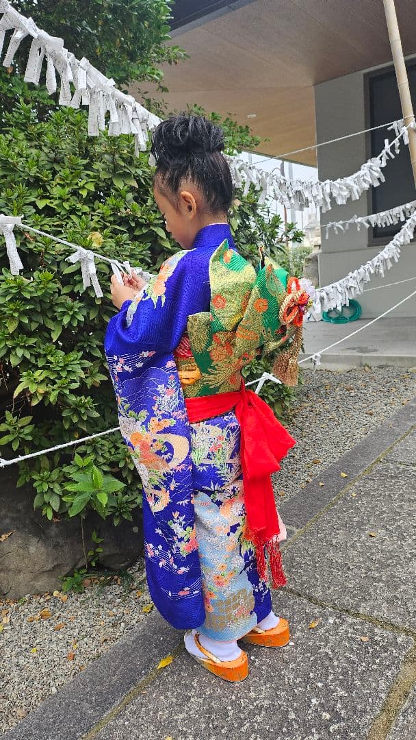 七五三 着物 子供用 青 緑 赤 セット 美品