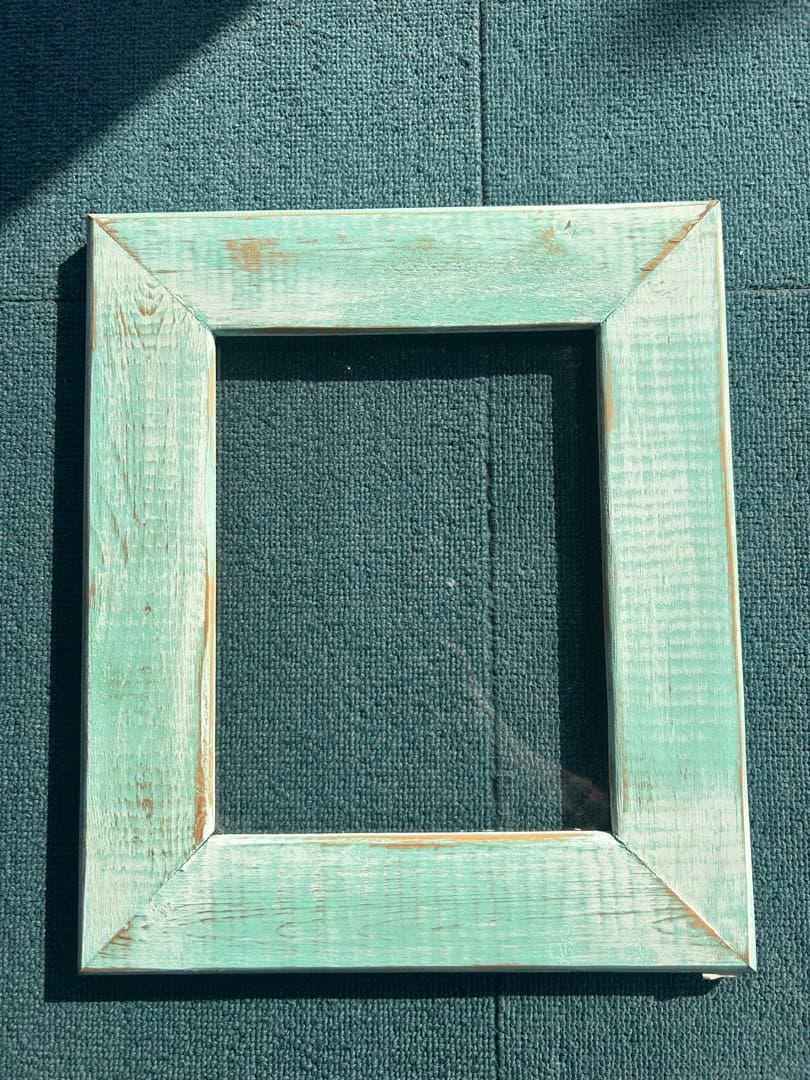 Heather Brownヘザーブラウン 木製ミントグリーン額縁