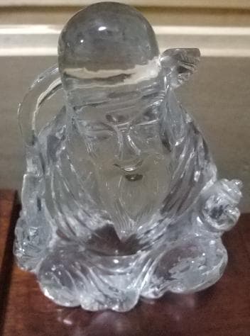 値下げ可能　開運 　風水　金運　水晶　天然石彫り　 七福神 木箱入り