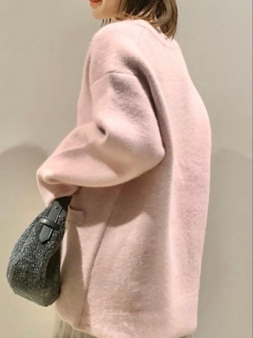 FRAY.ID ダブルフェイスコーディガン ピンク