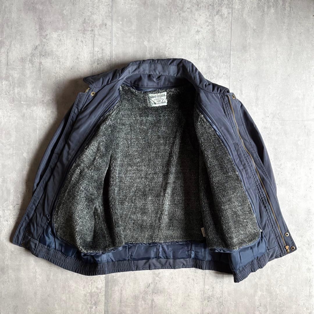 【90s vintage】スイングトップ　ブルゾン　ライナー付き　裏地ボア　短丈