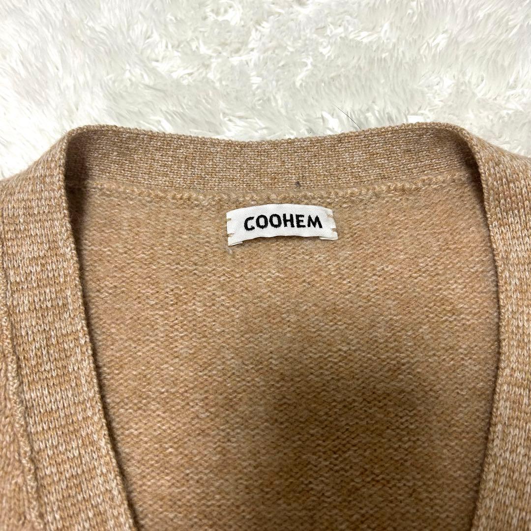 高級　COOHEM コーヘン　カシミヤカーディガン　ヨネトミ　ベージュ　M