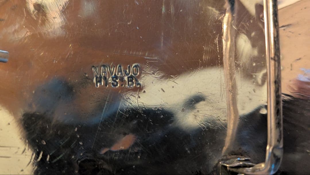 インディアンジュエリー バックル (SILVER＆ターコイズ)　ナバホ族