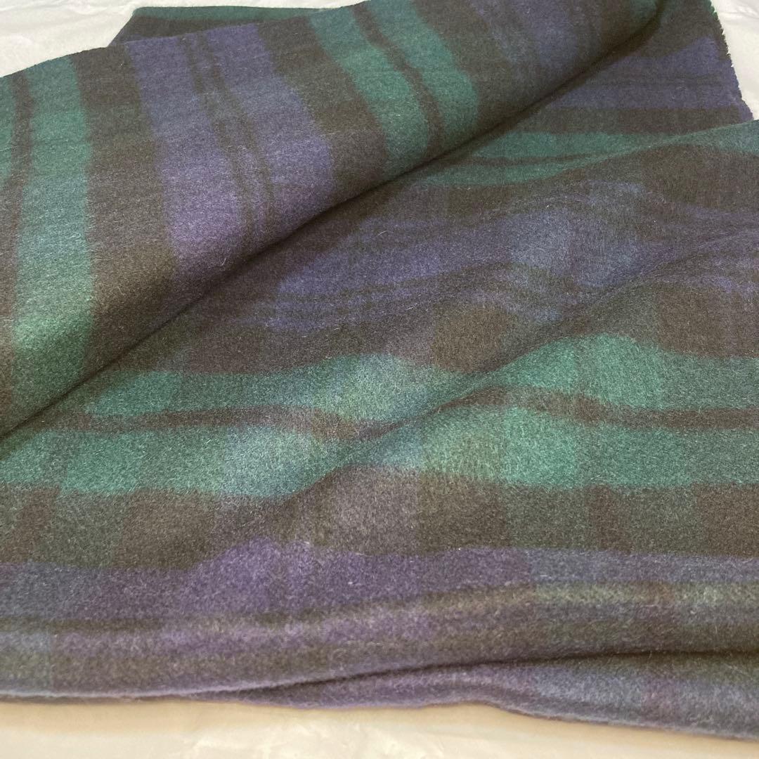 美品 ジョンストンズ カシミヤ100％ 大判ストール ブラックウォッチ