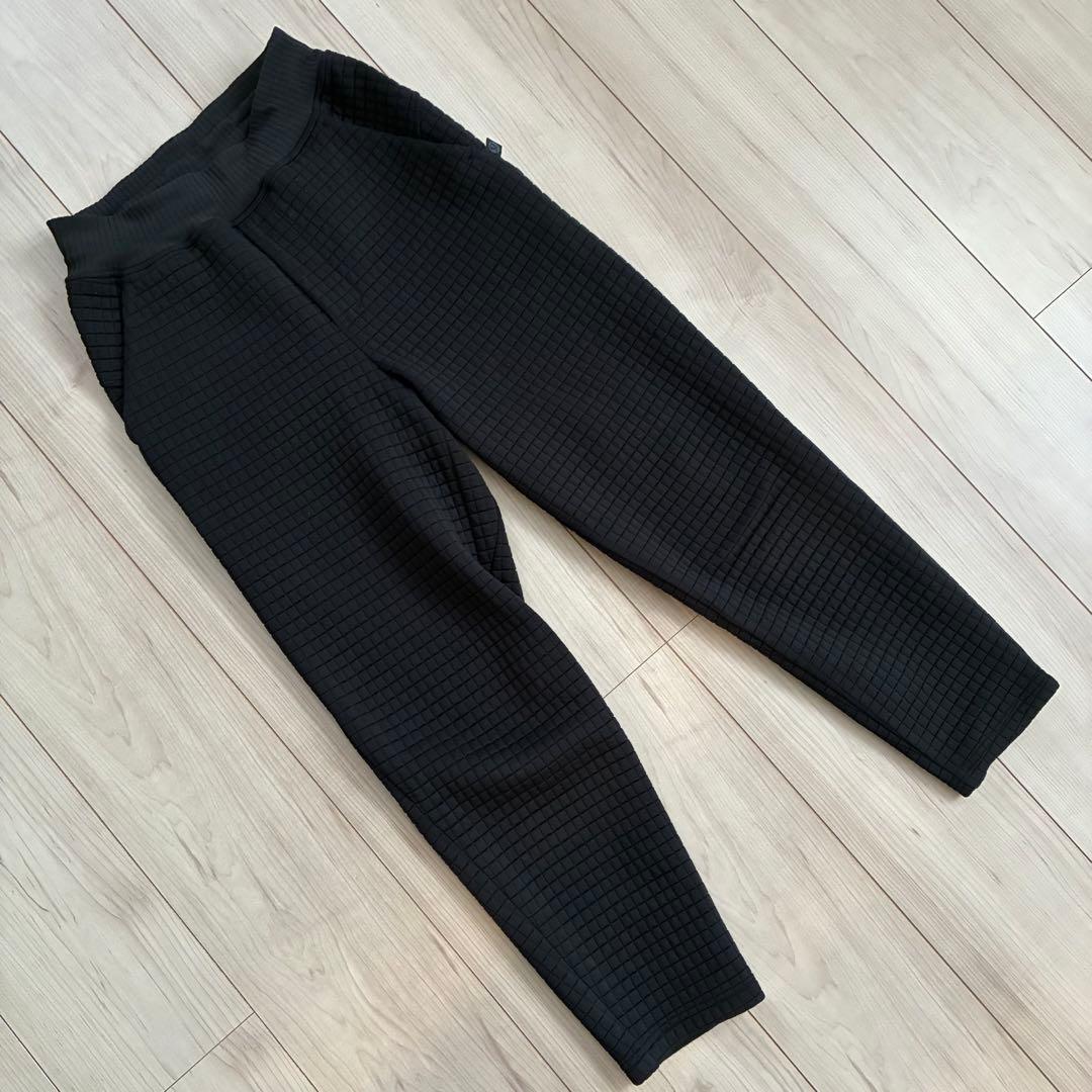 美品 ルルレモン lululemon キルティングスウェット 上下セット 黒 S