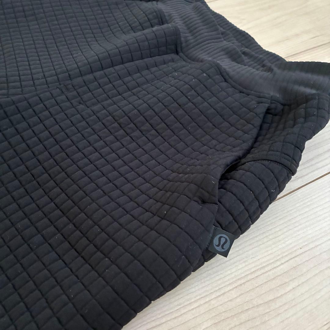 美品 ルルレモン lululemon キルティングスウェット 上下セット 黒 S