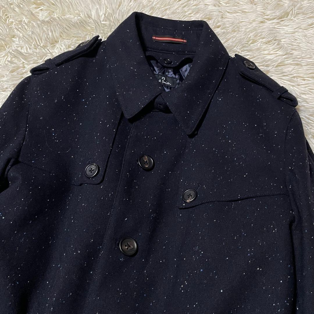 【コーネリアス】PS Paul Smith トレンチコート 柄 ネイビー