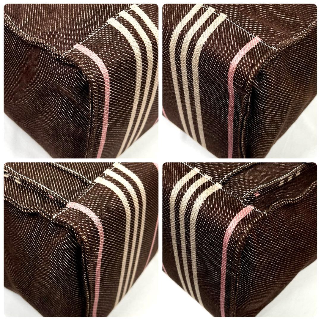 バーバリーブルーレーベル　ミニボストンバッグ　ホースロゴ　キャンバス　極美品