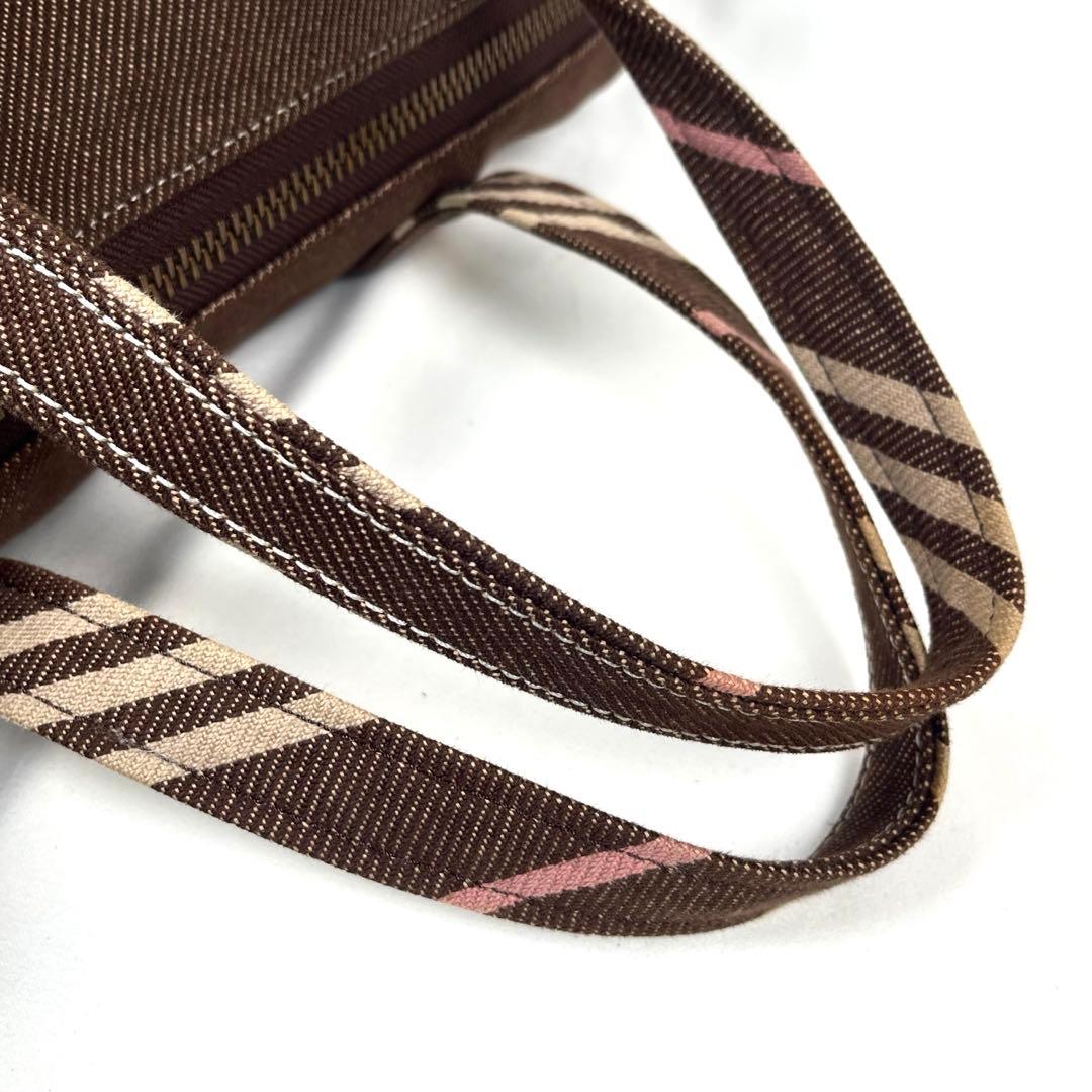 バーバリーブルーレーベル　ミニボストンバッグ　ホースロゴ　キャンバス　極美品