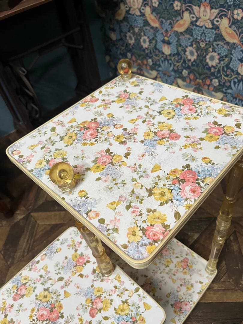 希少 気泡 花柄 レトロポップ 昭和レトロ 棚インテリア アンティーク 当時物