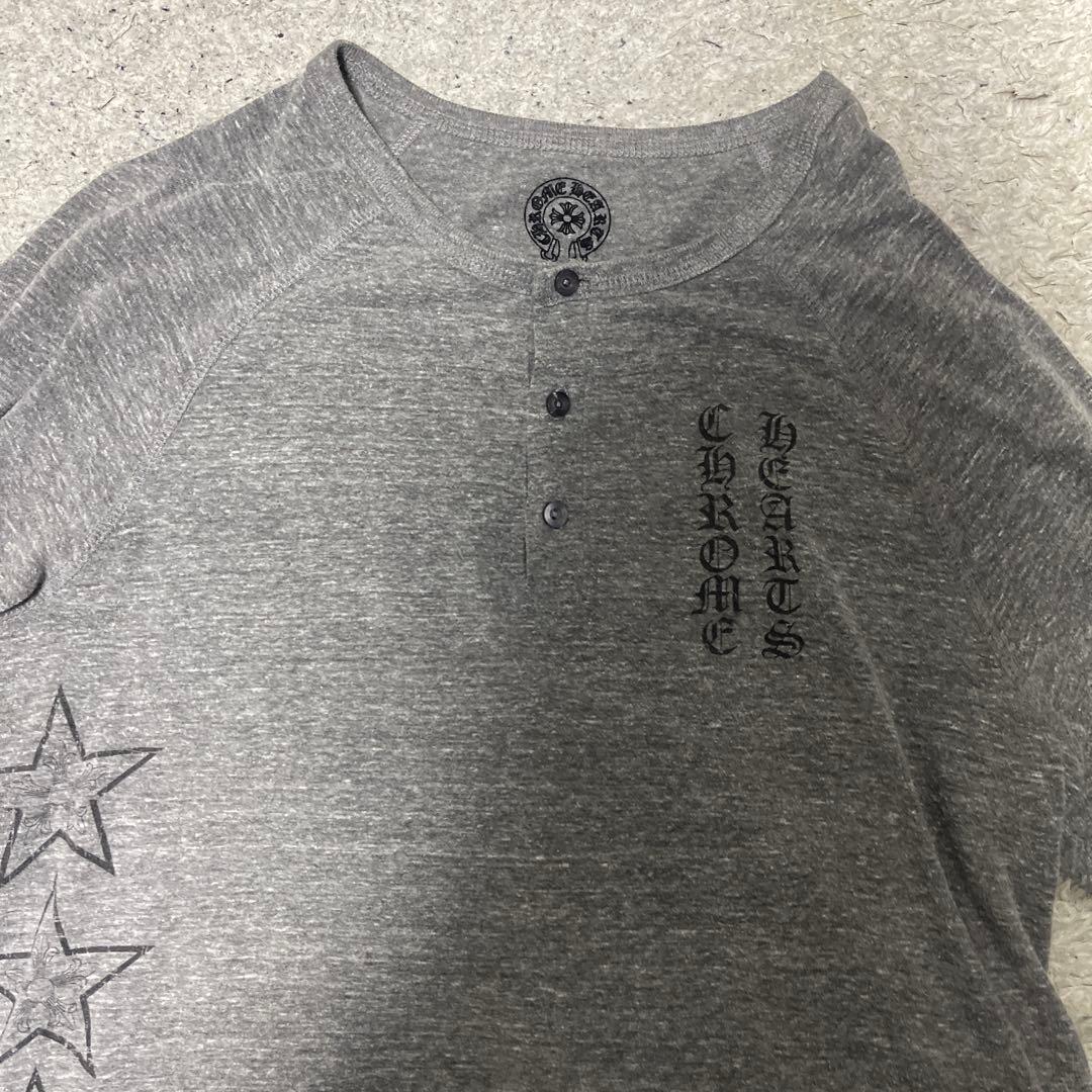 CHROME HEARTS グレー七分袖カットソー L