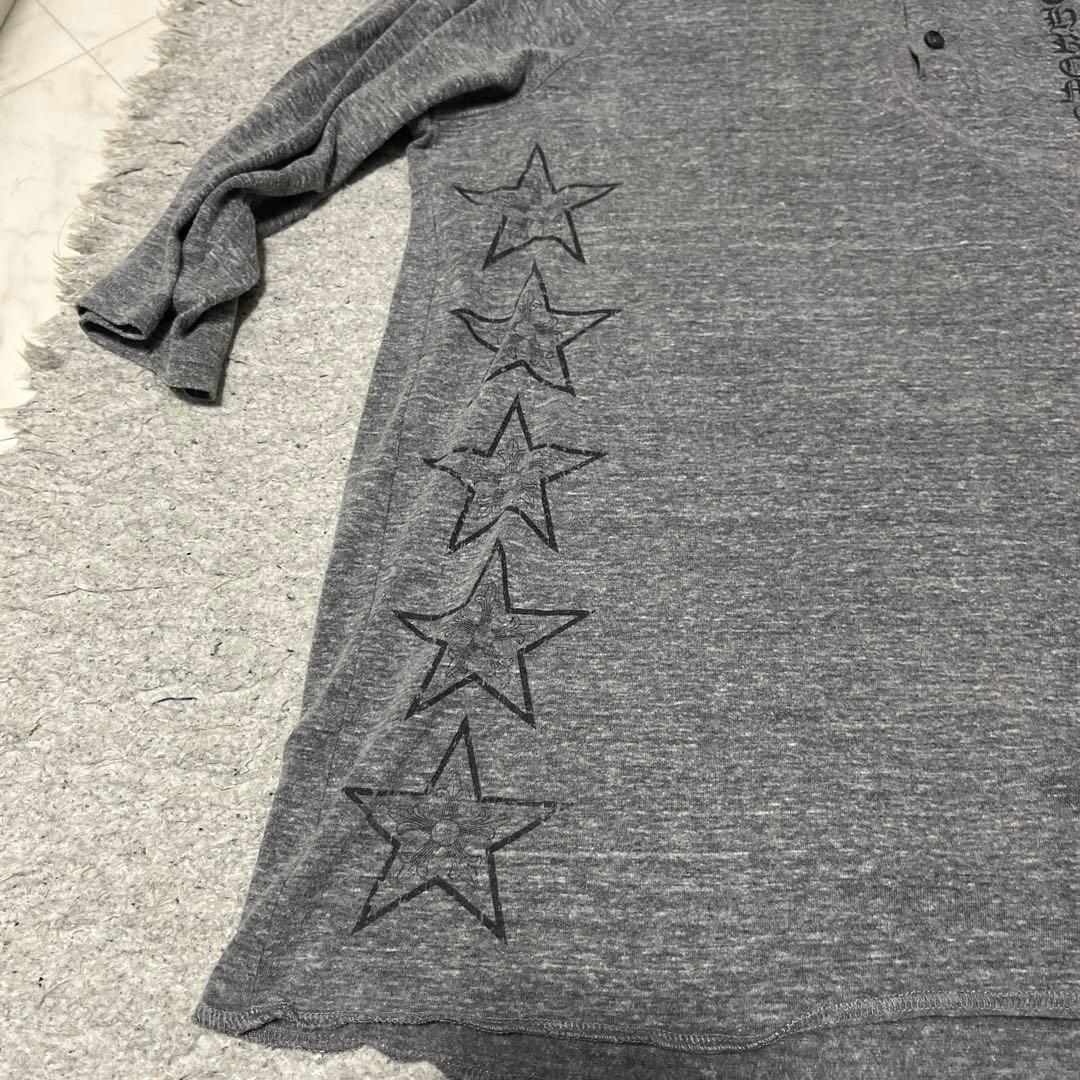 CHROME HEARTS グレー七分袖カットソー L