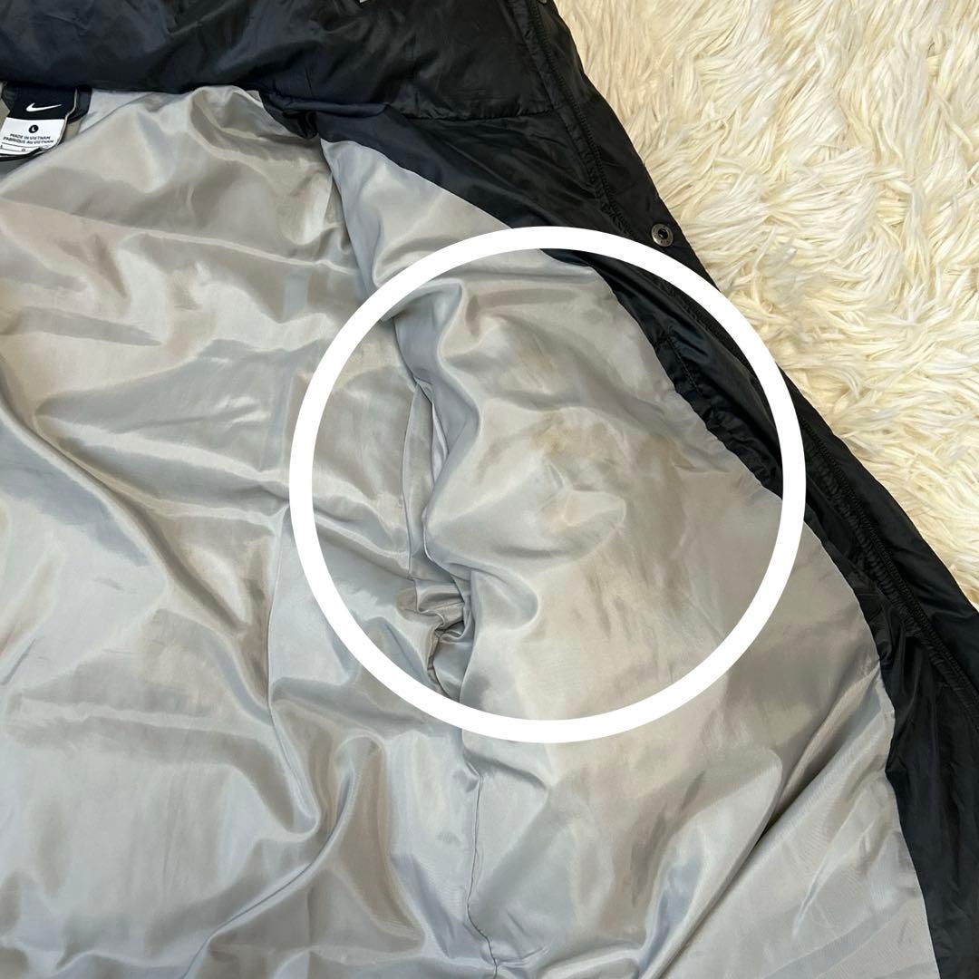 NIKE ナイキ ロングダウンコート ベンチコート　Lサイズ ブラック　サッカー