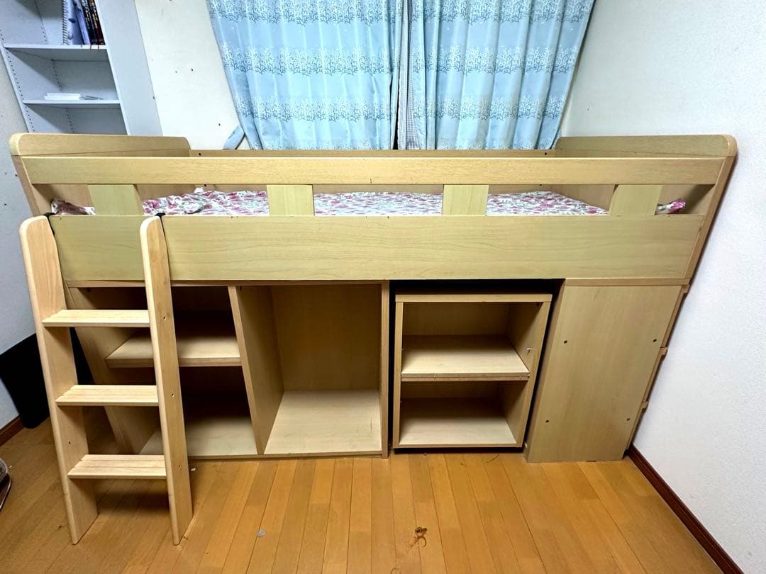 ニトリ ロフトベッド 収納棚付き 美品 即日発送 引取り大歓迎 早い者勝ち