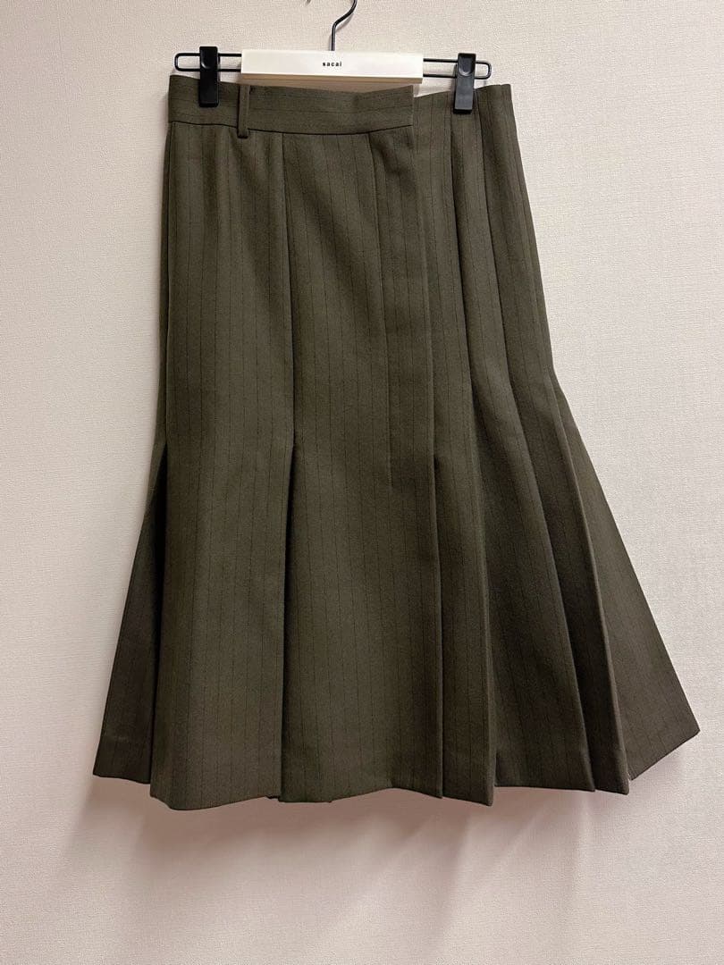 美品　sacai Chalk Stripe スカート　サカイ