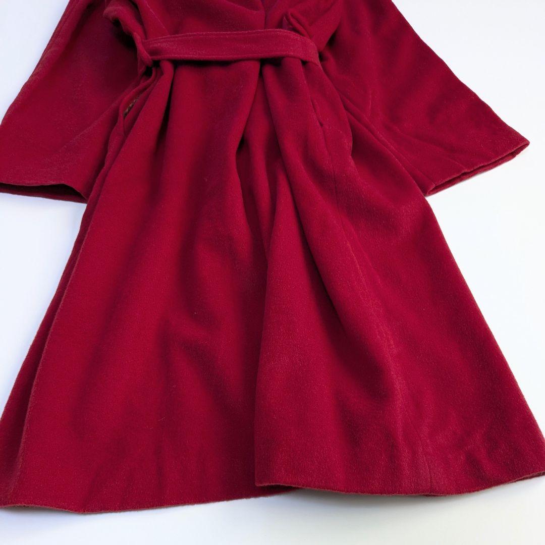 未使用、タグ付き バーバリーロンドン ガウンコート L ベルト 赤 ホース刺繍