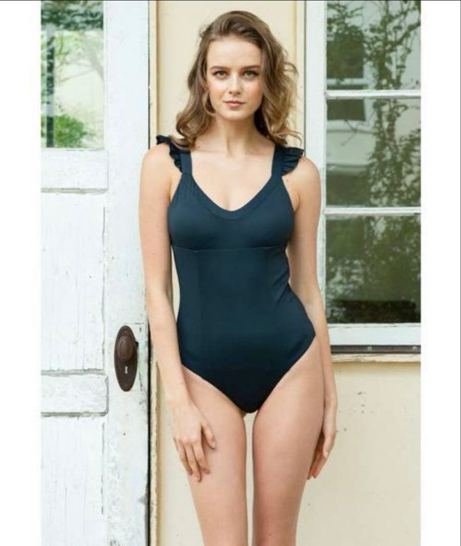 ALEXIASTAM ブラックワンピース水着 Lサイズ