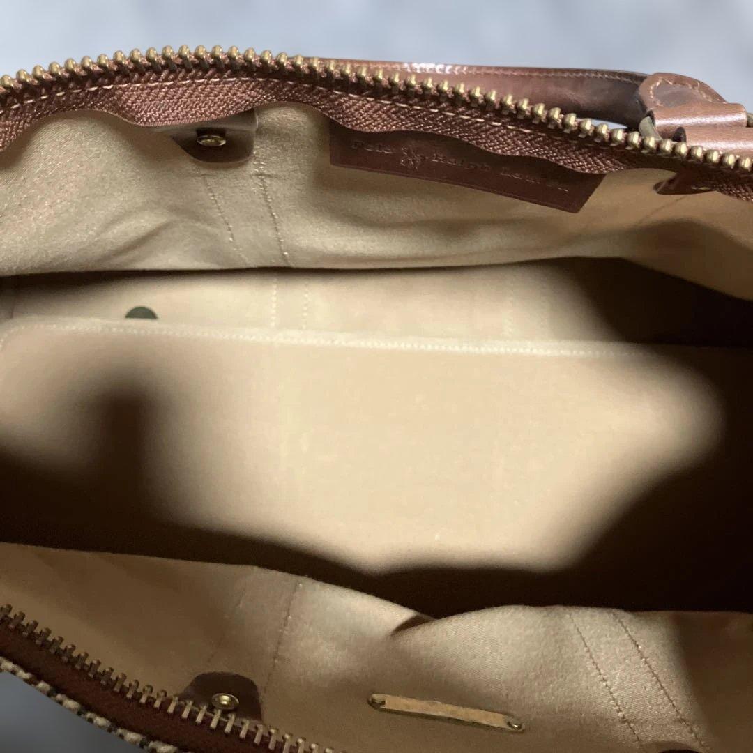 【美品】ポロラルフローレン　千鳥柄　ボストンバッグ