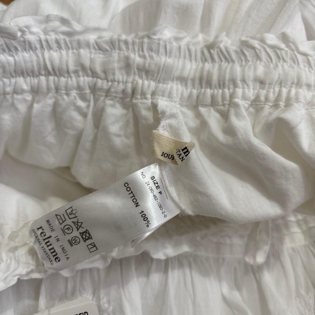 【新品未使用】コットンボイルエンブロイダーティアードスカート