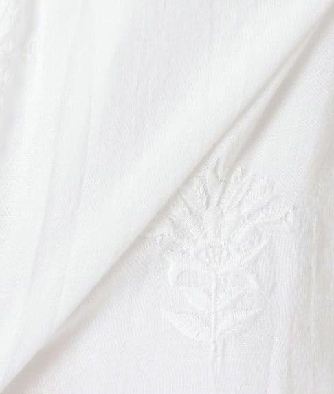 【新品未使用】コットンボイルエンブロイダーティアードスカート