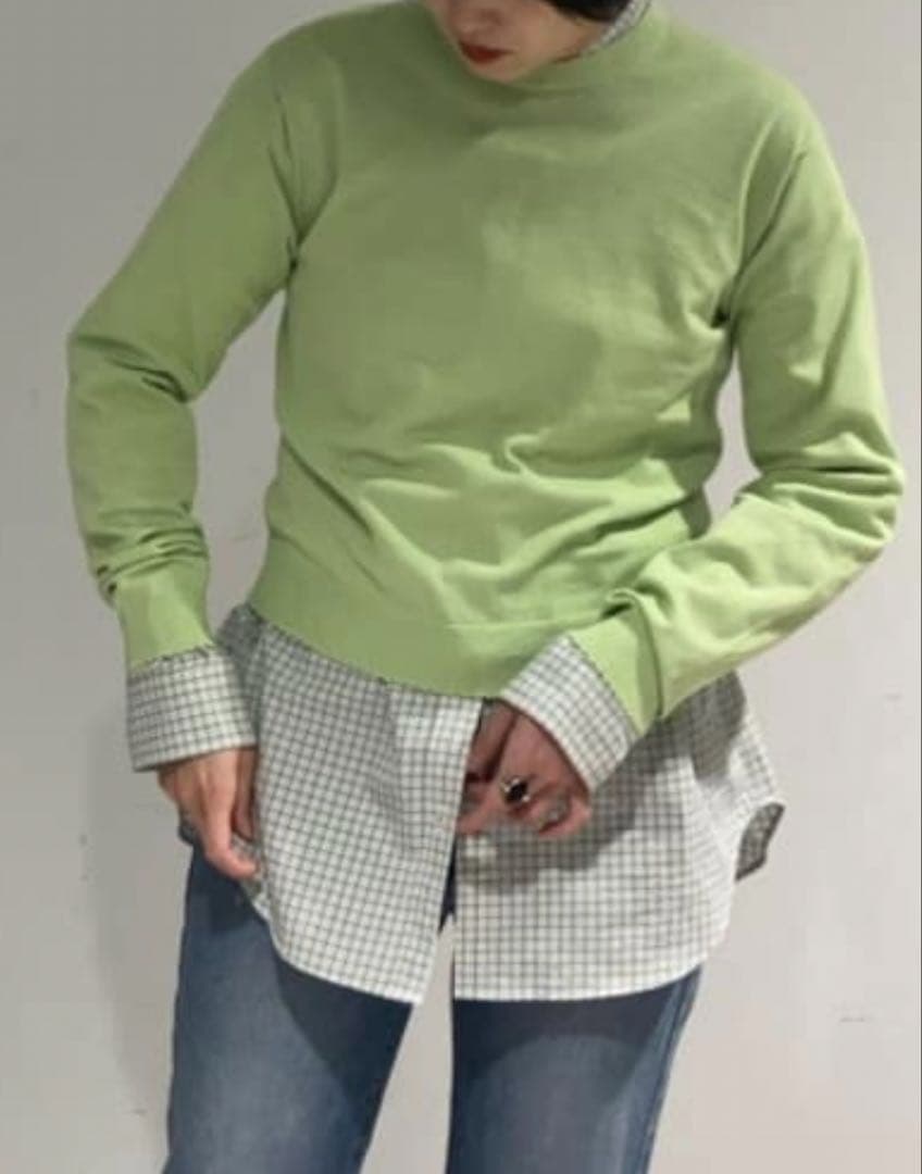 今期2026年春夏＜6(ROKU)＞ コットン ピコット クルーネック ニット