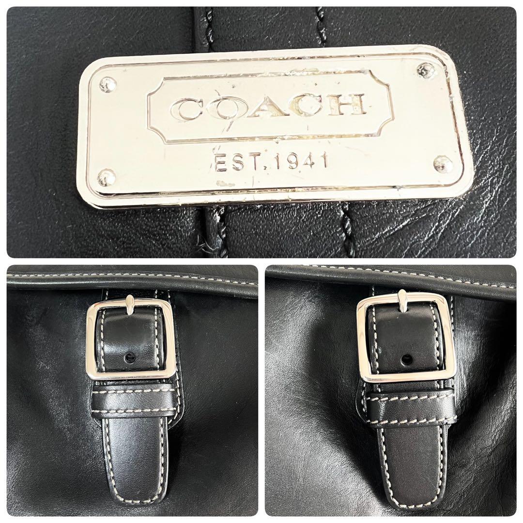 【TON】コーチ✨️美品　フラップ　メッセンジャーバッグ　Ａ４収納可　レザー