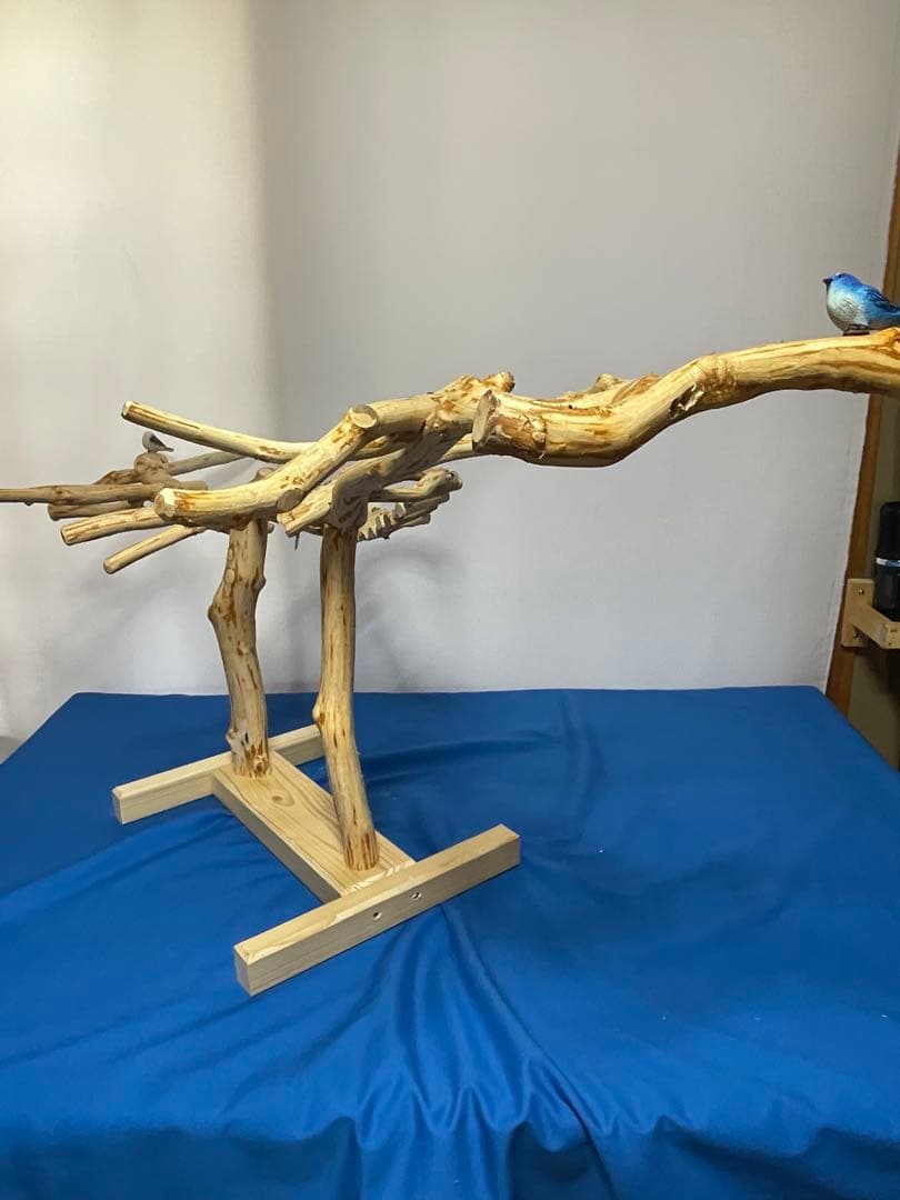 天然木白木卓上横タイプバードジム