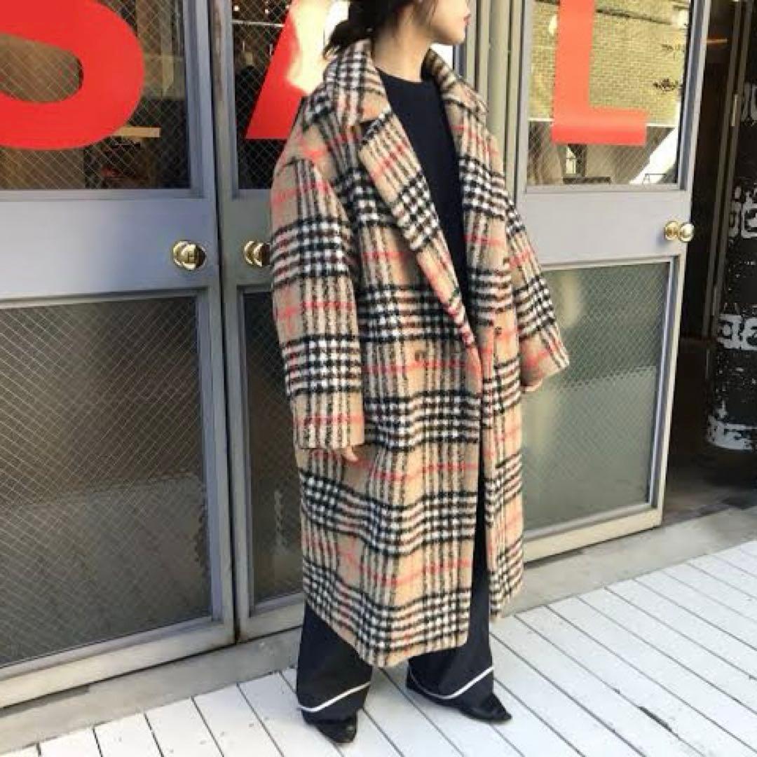 【96】UNUSED オーバーサイズチェックコート
