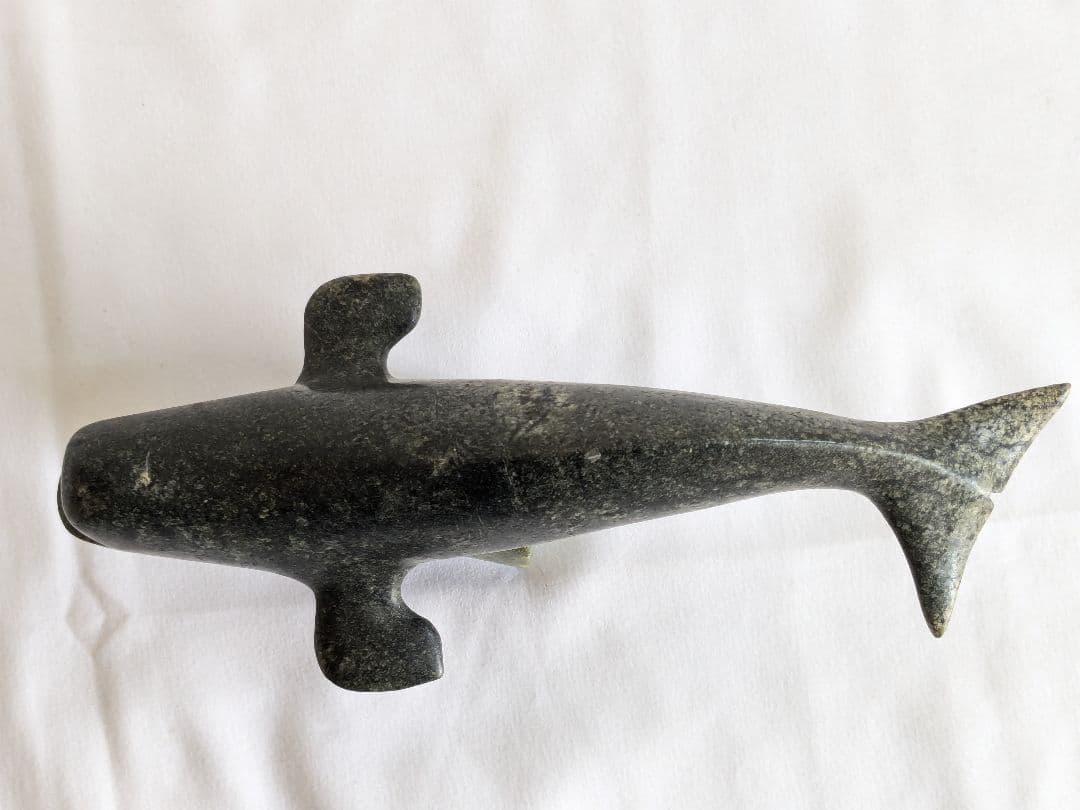 エスキモーアート ストーン イルカ オブジェ 置物 ヴィンテージ