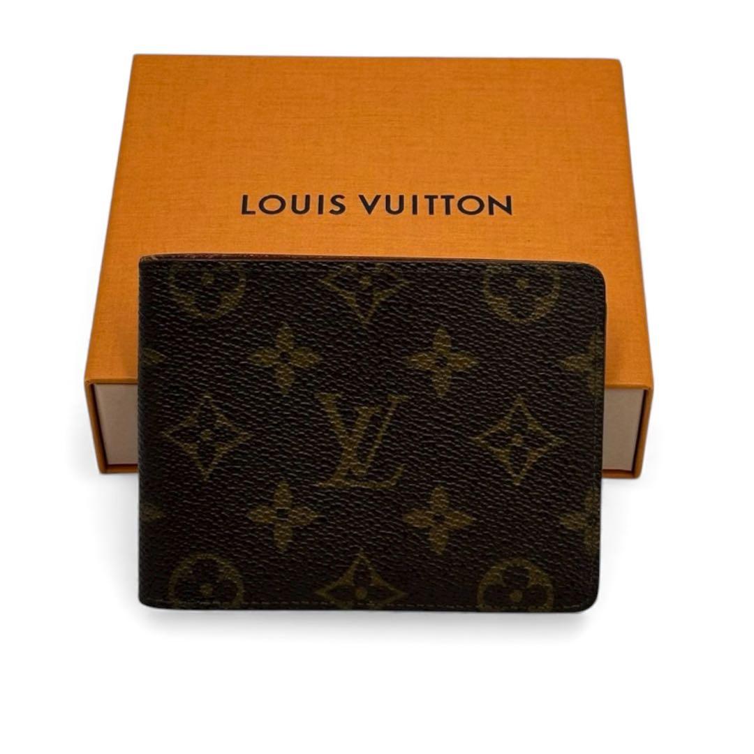 【美品】ルイヴィトン モノグラム 二つ折り財布 ポルトフォイユ・ミュルティプル