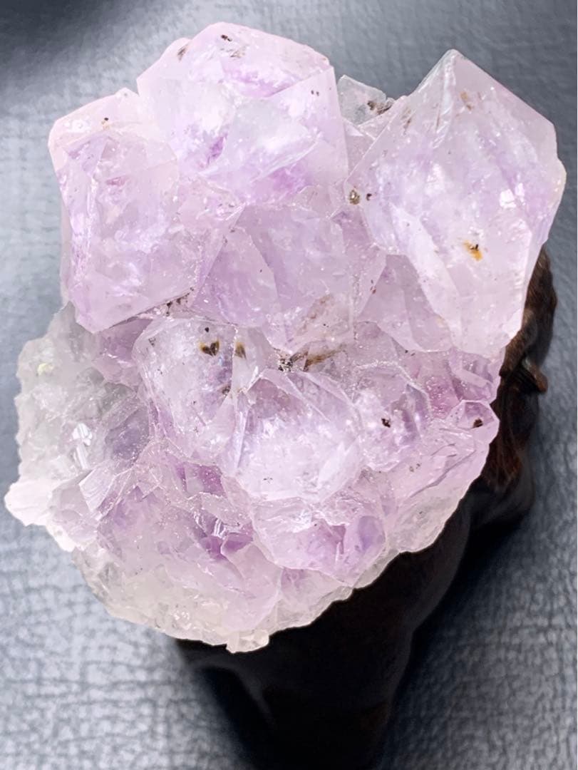 070676 アメジスト原石虹入り象の置き物