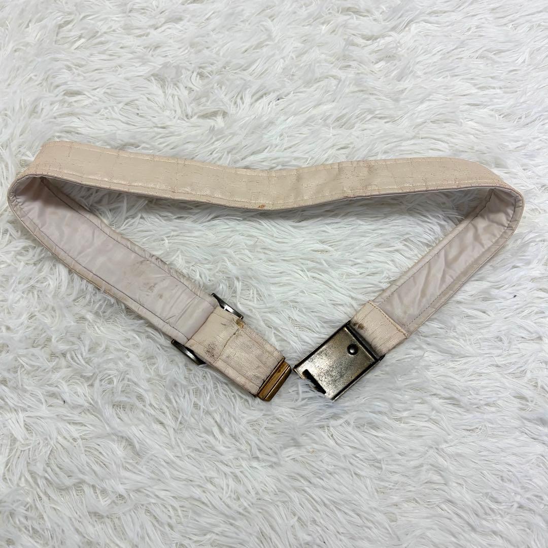 バーバリーブルーレーベル　ダウンコート　M ノバチェック　ホワイトピンク　ベルト