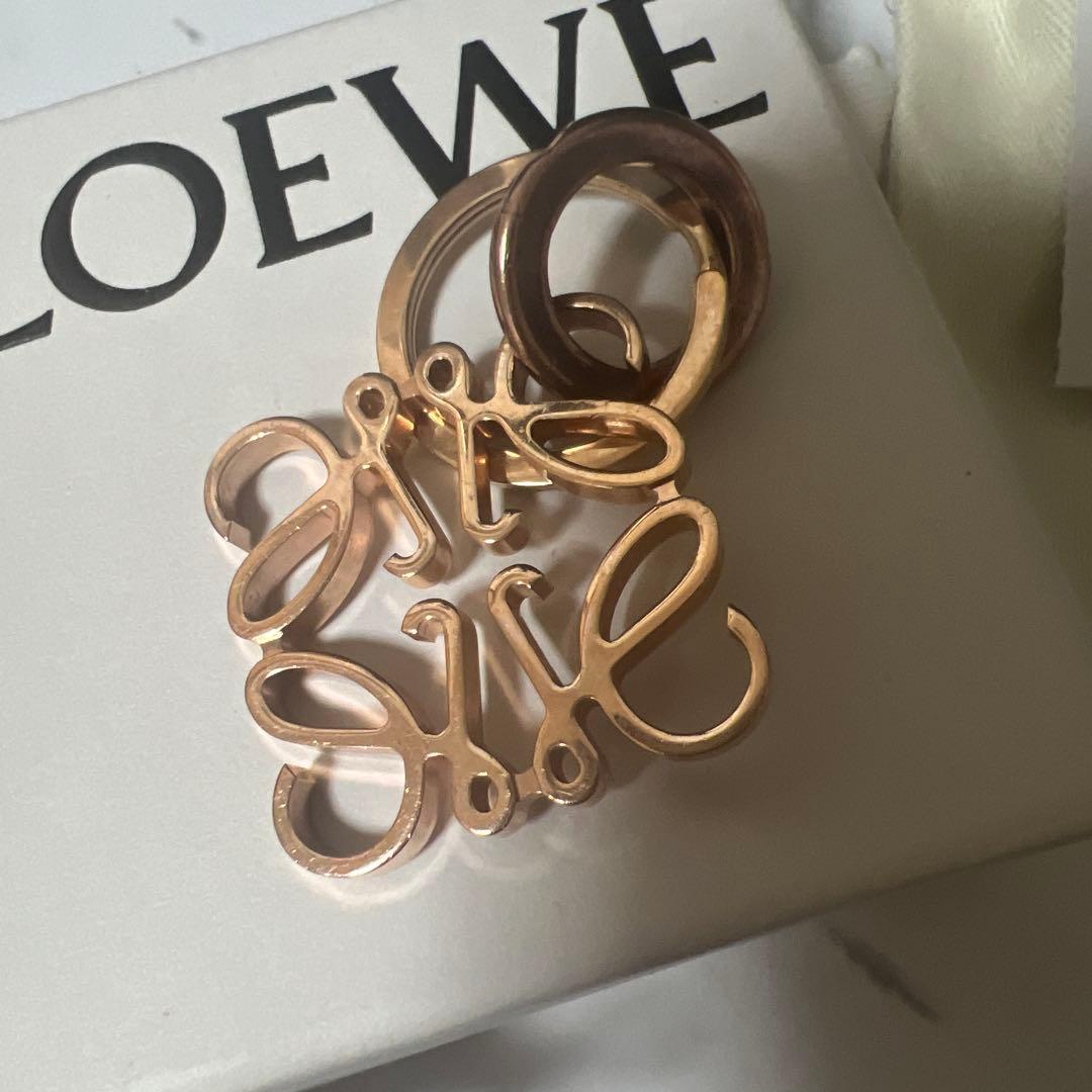 LOEWE アナグラム キーリング ピンクゴールド