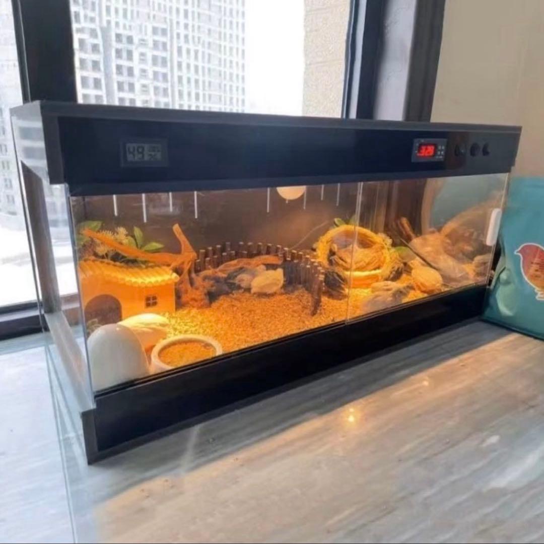 爬虫類　用　ケージ　温暖調整機能付き　ライトバルブ2つ＋温室調整バルブ1つ
