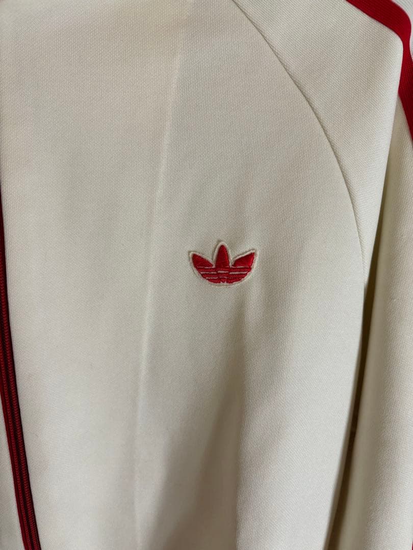 80's adidas トラックジャケット　デサント製　赤 白