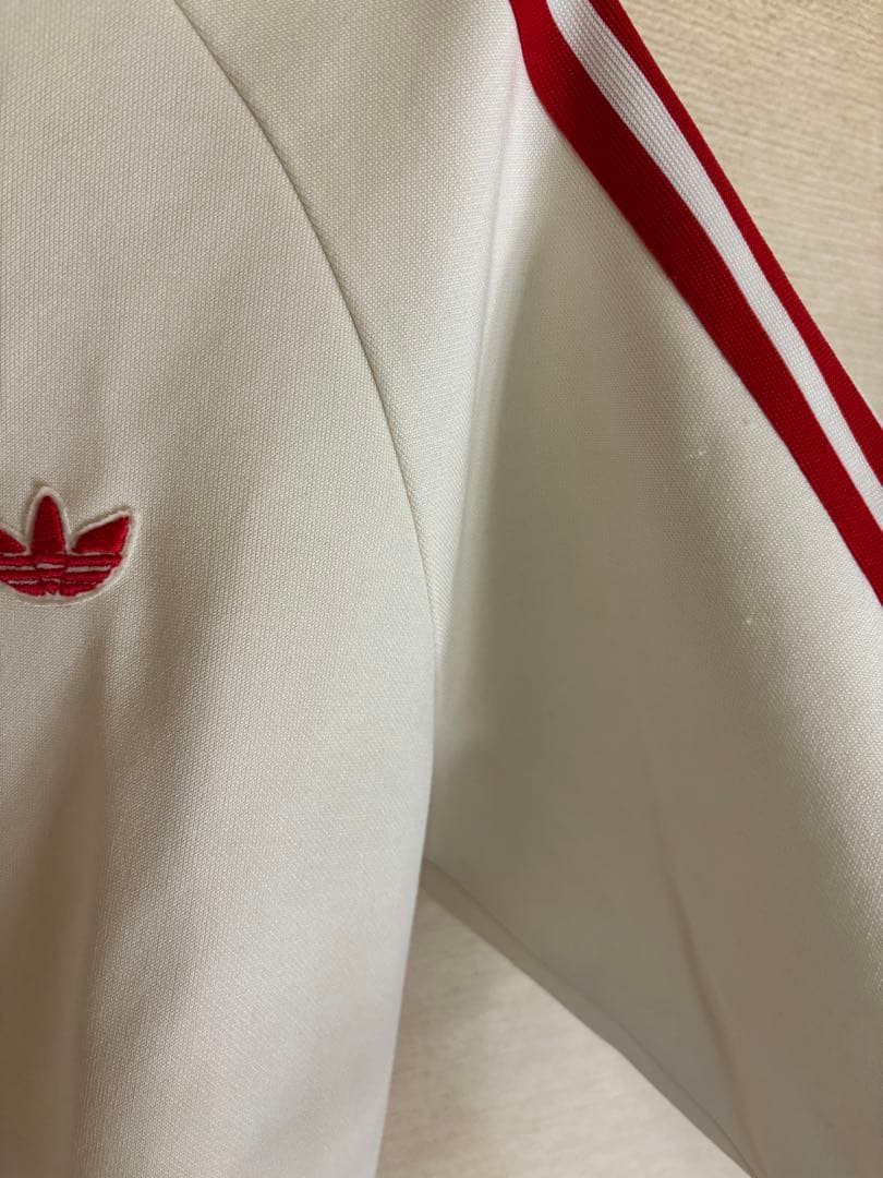 80's adidas トラックジャケット　デサント製　赤 白