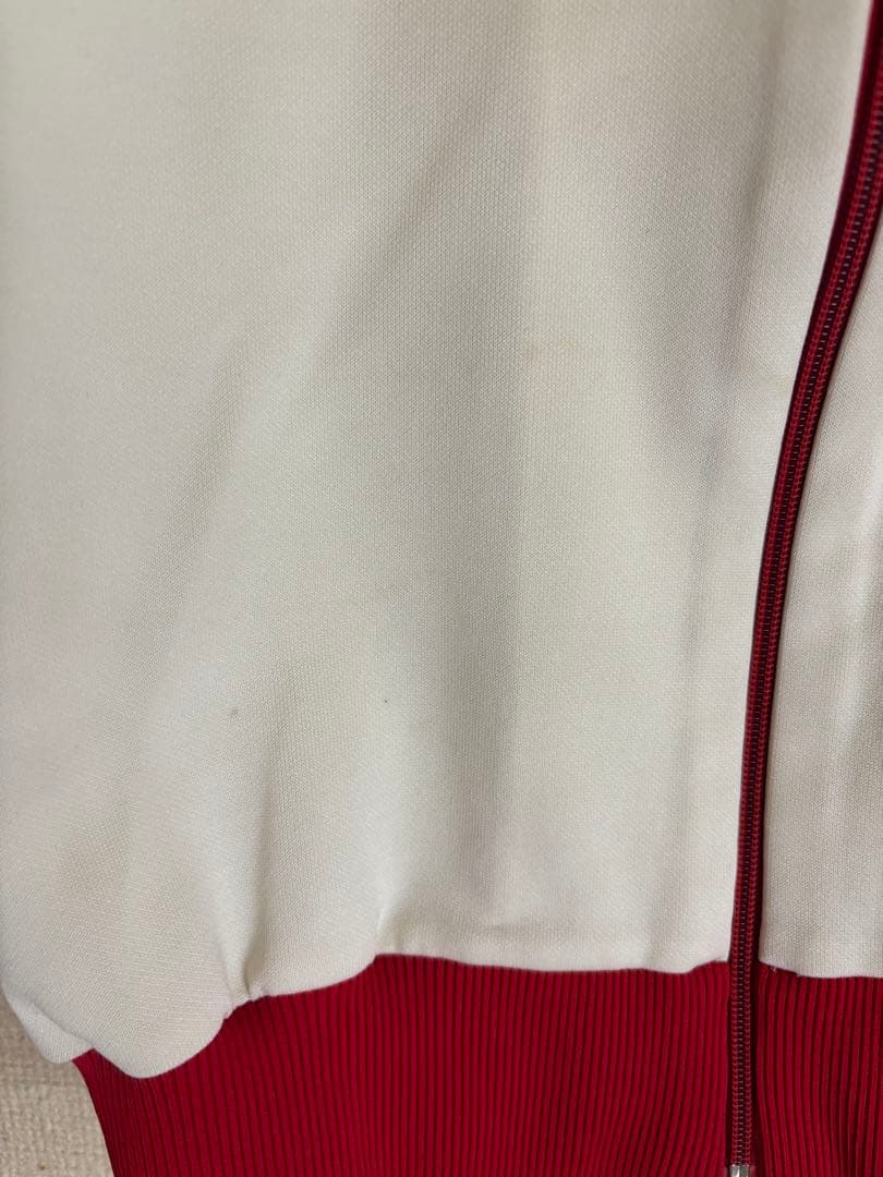 80's adidas トラックジャケット　デサント製　赤 白