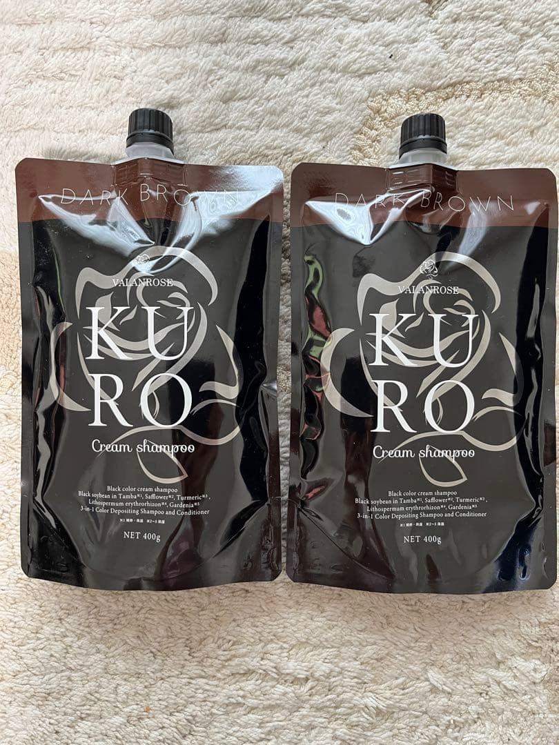 KURO ダークブラウン クリームシャンプー 600g 2個セット