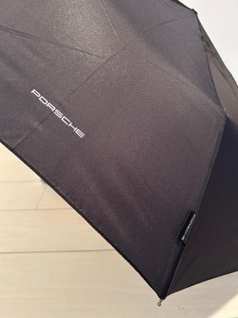 PORSCHE BLACK【傘】UMBRELLA 折り畳み　黒